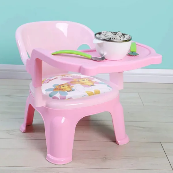 Click to expand Baby Chair, With Tray Strong And Durable Plastic Chair For Kids/Plastic School Study Chair/Feeding Chair For Kids, Portable High Chair For Kids-3183