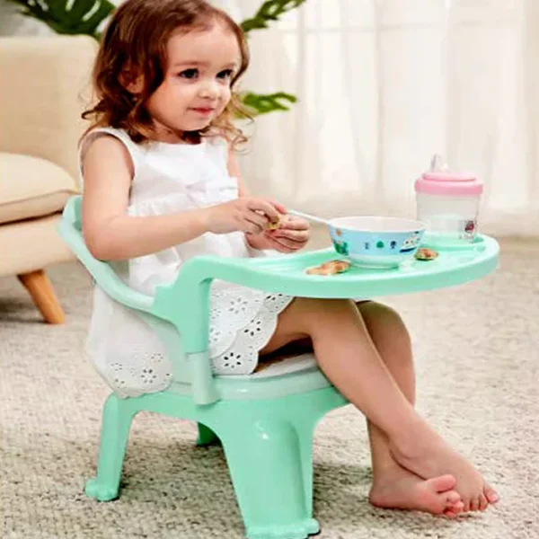 Click to expand Baby Chair, With Tray Strong And Durable Plastic Chair For Kids/Plastic School Study Chair/Feeding Chair For Kids, Portable High Chair For Kids-3183 - Image 2