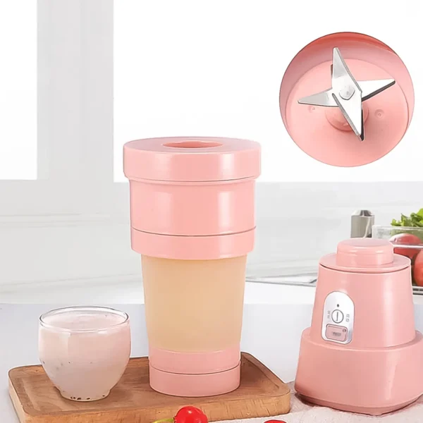 Foldable Electric Juicer, Portable Blender Stainless Steel 6 Blades (500 ML)-10093