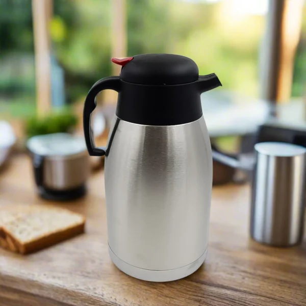 Premium Steel Thermos With Handle And Push Button (2 Ltr.)-10083