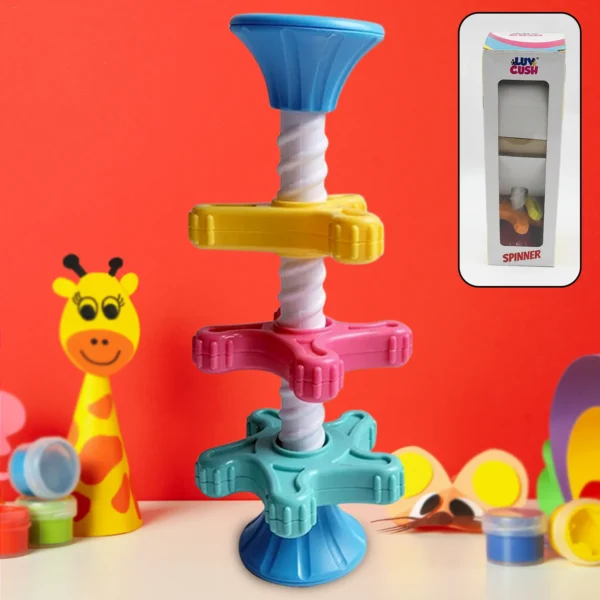 Baby Toy, Mini Spinner, Educational Toy, Tower, Kids Spinning Toy, Puzzle Funny Rotating Tower Toy High Quality Gift For Baby Brain Game Mini Capable Of Developing Big Brains Toy (1 Pc)-17995