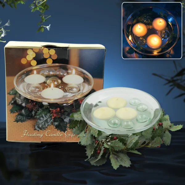 Floating Candle Holder (1 Pc): Romantic Ambiance, Table Decor-12503