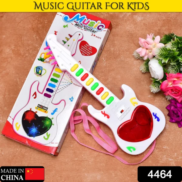 Battery Operated Musical Instruments Mini Guitar Toys And Light For 3+Years Old Kids.-4464 - Image 2