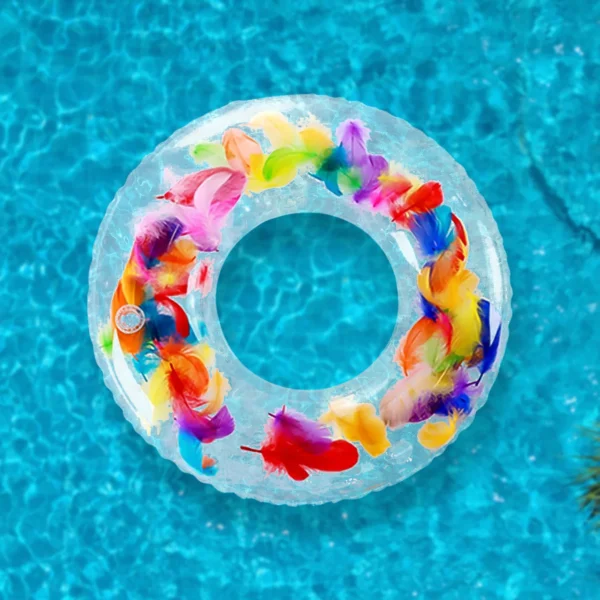 Swim Ring, For Adults, Conveniently Portable, Feathers, Swimming Ring, For Water Play, For Beaches, Swimming, Summer Vacation, Women's, Men's (1 Pc)-18037