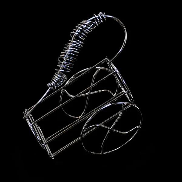 Metal Wedding Party Spring Decor Wine Bottle Rack Standing Holder Copper Tone (Stainless Steel)-5119