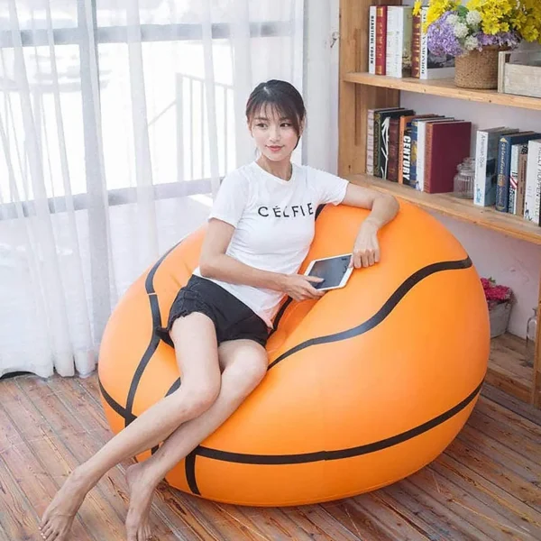 Foldable Sofa, Cartoon Style Inflatable Folding Chair, Ball Chair, Inflatable Sofa For Adults, Kids Size (110cm X 80cm)-17783