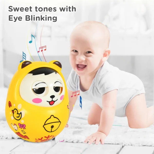 Musical Roly Poly Toys For Baby | Push And Shake Wobbling Toy With Music | Tumbler Doll Toy For Babies | Sound Balancing Doll Toys For Baby Boys, Girls 8+ Months Multicolor (1 Pc)-1935 - Image 2