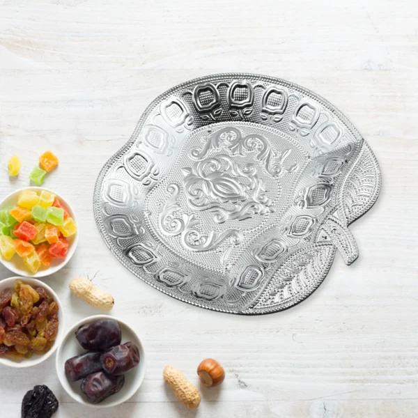 DECORATIVE MUKHWAS SERVING TRAY SERVING MUKHWAS PLATE FANCY CANDY TRAY DRY FRUIT SERVING TRAY (1 Pc Set)-5479