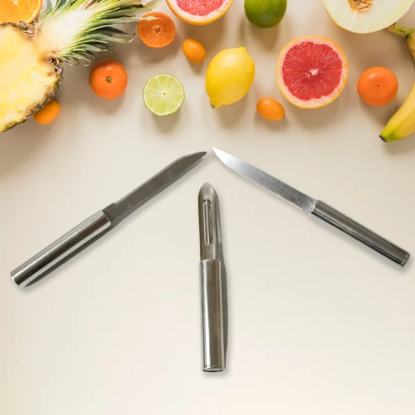 Stainless Steel Multipurpose Sharp Cutting Knife With Non-Slip Handle For Fruit, Meat And Vegetable Chopping (Pack Of 3)-8243 - Image 2