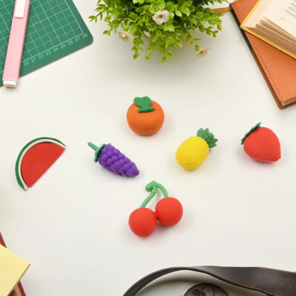 3D Mix Design Fancy & Stylish Colorful Erasers, Mini Eraser Creative Cute Novelty Eraser For Children Different Designs Eraser Set For Return Gift, Birthday Party, School Prize (1 Set)-18031