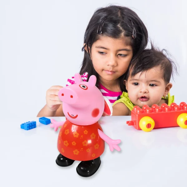 Pig Children Play Toy, Pretend Play Toy Fun Gift For Kids, Movable Hands, Legs Pig Pretend Play Toy Set For Kids Children With Soft Rubber Material (1 Pc / Battery Not Included)-17926 - Image 2