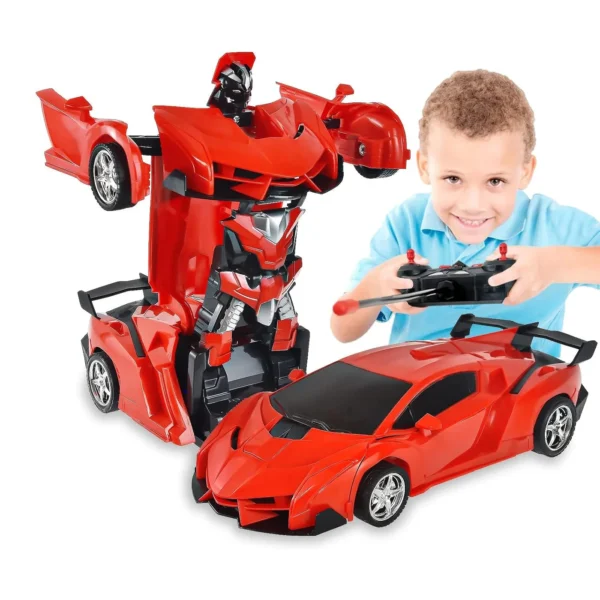 2 In 1 Automatic Robot Converted Remote Control Car With Light Scale 360°Drifting Deformation Robot Car Toy Kids Boys, Robot Convert Unique Toy For Boys (1 Pc)-18035 - Image 2