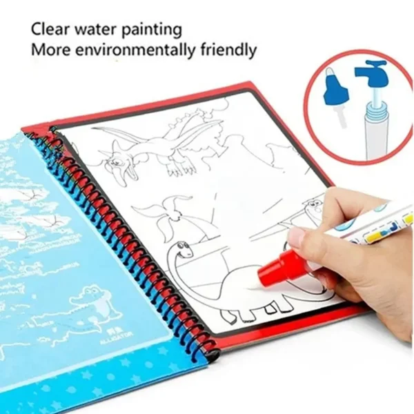 Magic Water Quick Dry Book Water Coloring Book Doodle With Magic Pen Painting Board-8091 - Image 2