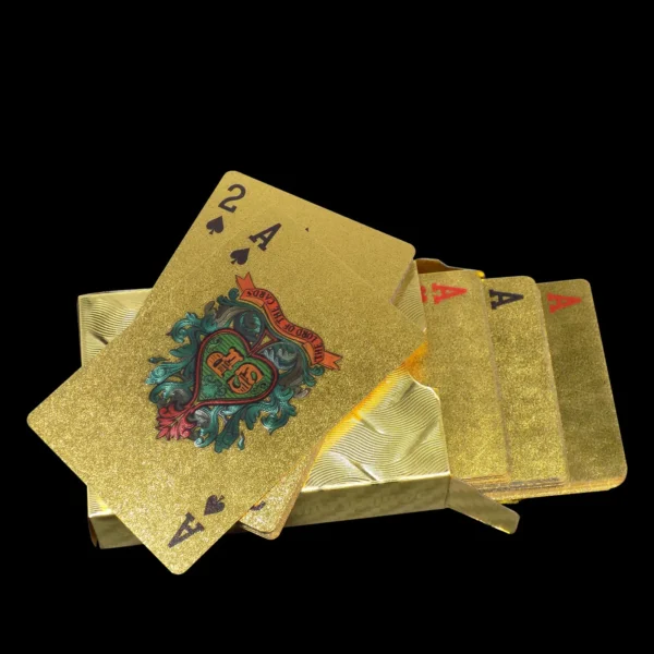 Gold Plated Poker Playing Cards (Golden)-0523 - Image 2