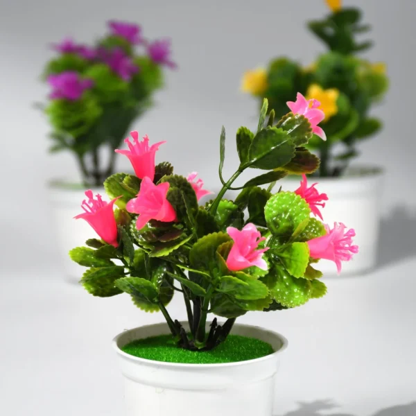 Flower Pot Artificial Decoration Plant | Natural Look & Plastic Material For Home , Hotels , Office & Multiuse Pot-4950