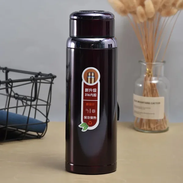 Double Walled Vacuum Flask Stainless Steel Water Bottle (1000 ML)-12965