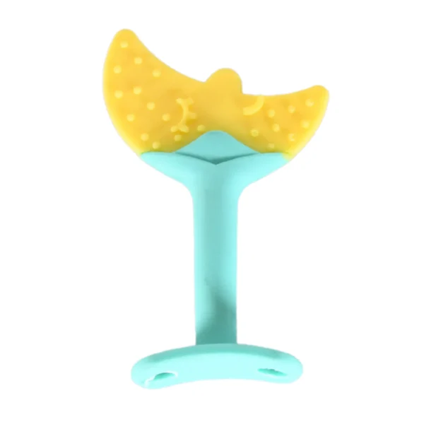 Baby Silicone Teether, Fruit Teether For Toddlers,100% Food Grade Silicone Teether, Non-Toxic & Latex Free Suitable For Kids Above 3 Months Sunflower, Moon Shape(1 Pc)-17673