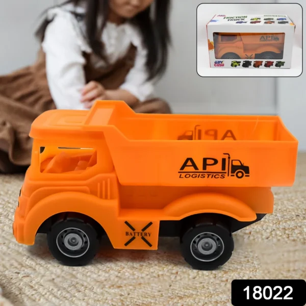 Friction Powered Dumper Toy Truck For Kids | With Opening Container Feature | Strong & Durable Plastic Material | Indoor & Outdoor Play Birthday Gift For Baby Boys & Girls (1 Pc)-18022 - Image 2
