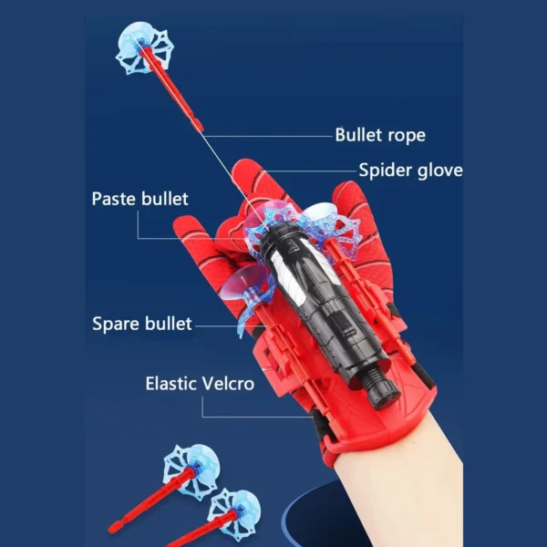 Web Shooter Toy For Kids Fans, Launcher Wrist Gloves Toys For Kids, Boys Superhero Gloves Role-Play Toy Cosplay, Sticky Wall Soft Bomb Funny Children's Educational Toys-17601 - Image 2