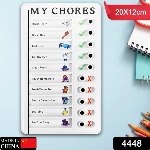Portable My Chores Home Note Board Management Planning Memo Boards Reminding Time. (Size :- 20x12Cm)-4448 - Image 2