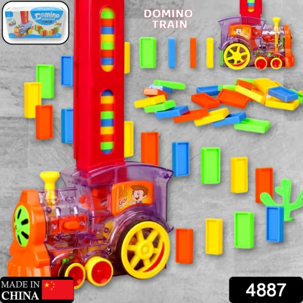 Play Game Transparent Funny Train Engine With Blocks Set 60 Blocks Toy With Music And Lights Automatic Blocks Toy Train Set For Kids ( Batteries Not Included)-4887 - Image 2