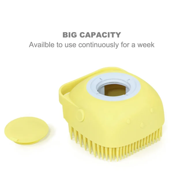 SILICONE MASSAGE BATH BODY BRUSH WITH SHAMPOO DISPENSER-1348b - Image 2