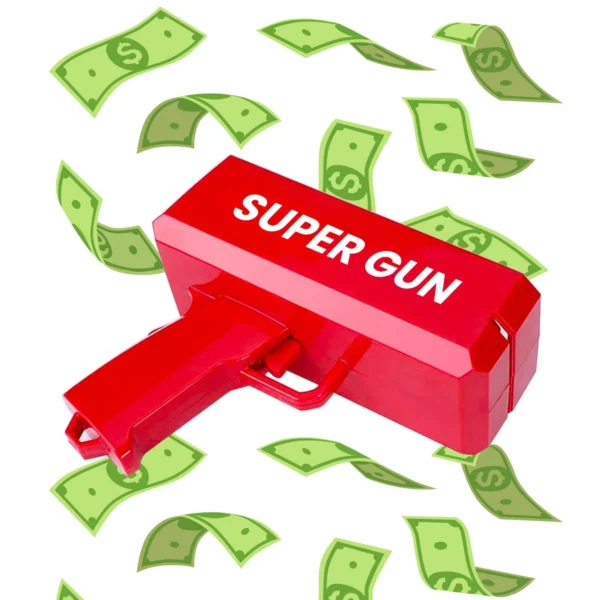 Money Gun Shooter Cash Spray Gun Make It Rain Toy Gun Cash Cannon Money Gun Great Fun For Party Games Wedding Birthday-4514