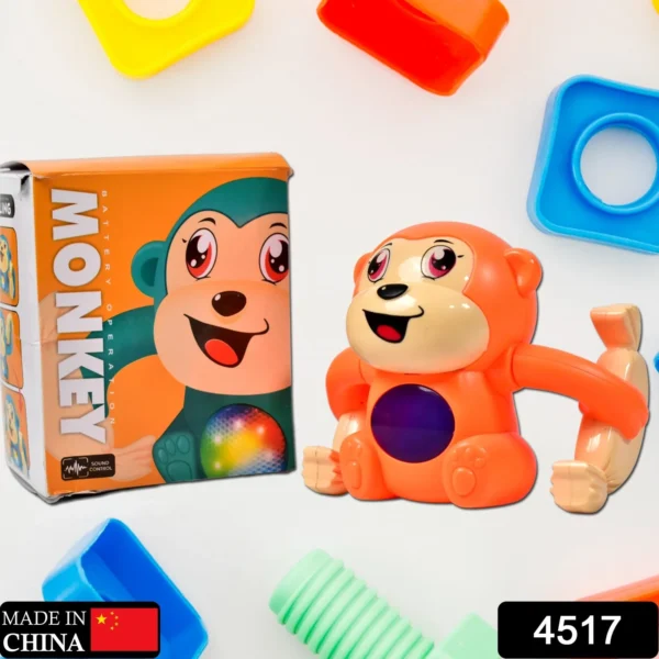 Naughty 360 Degree Rotation Dancing And Spinning Rolling Doll Tumble Monkey Toy Voice Control Banana Monkey With Musical Toy With Light And Sound Effects Monkey Toy ( Multi Color )-4517 - Image 2