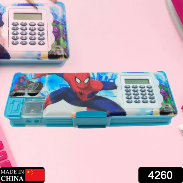 Cartoon Multi-Functional Geometry Box With Calculator & Double Sharpener-4260 - Image 2