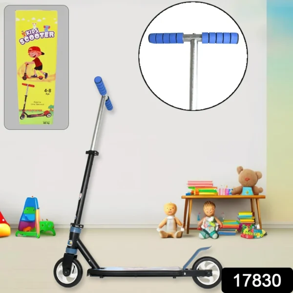 Basic Kids Ride On Leg Push Scooter For Boys And Girls (4 - 8 Years Old Kids) Foldable Scooter Cycle With Height Adjustment For Boys And Girls Multicolor (1 Pc / 2 & 3 Wheel) -17827